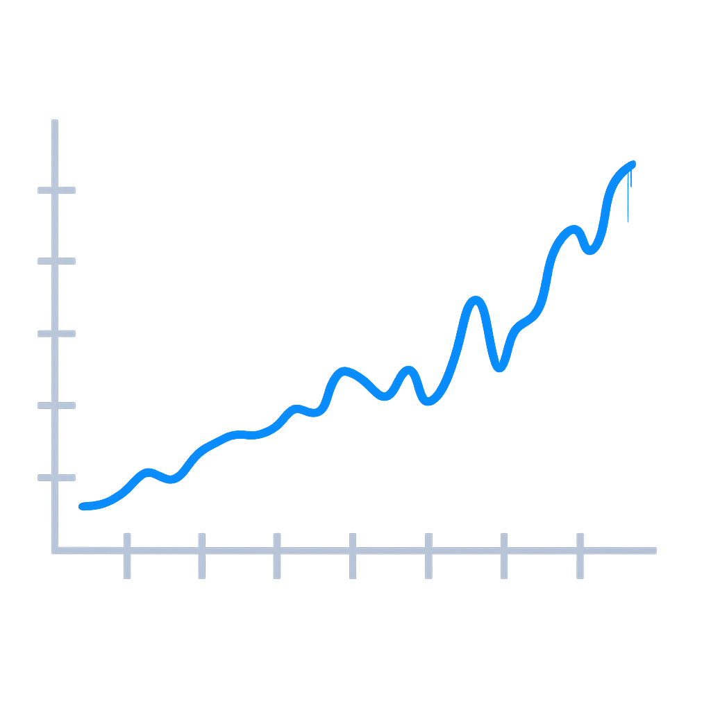 Example of a keyword trend chart